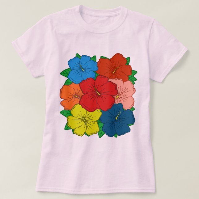 Hibiskus-Blume #7 T-Shirt (Design vorne)