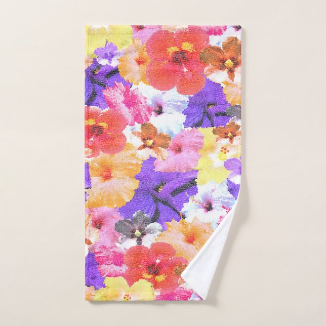 Hibiskus-Blume aus Hartglas Handtuch (Handtuch)