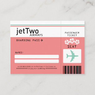 Hibiskus Blume Boarding Pass Escort/Sitzkarte Platzkarte