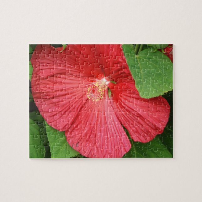 Hibiskus Blume Bright Magenta Puzzle (Horizontal)