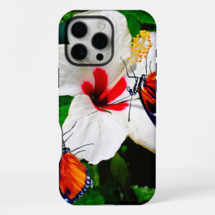 Hibiskus Blume mit 2 Tiger Langschwingende Schmett iPhone 16 Pro Max Hülle