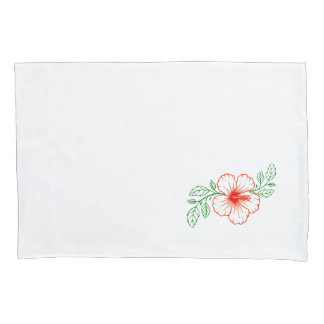 Hibiskus Blume mit Blätter Kissenbezug