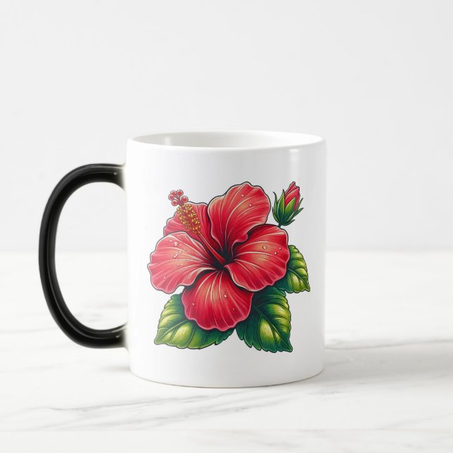Hibiskus Blume Morphing Verwandlungstasse (Links)