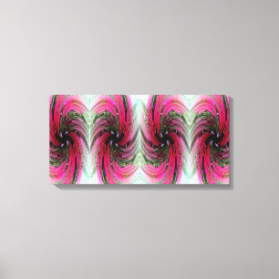 Hibiskus Blume Swirl X 4 Wrapped Canvas Leinwanddruck