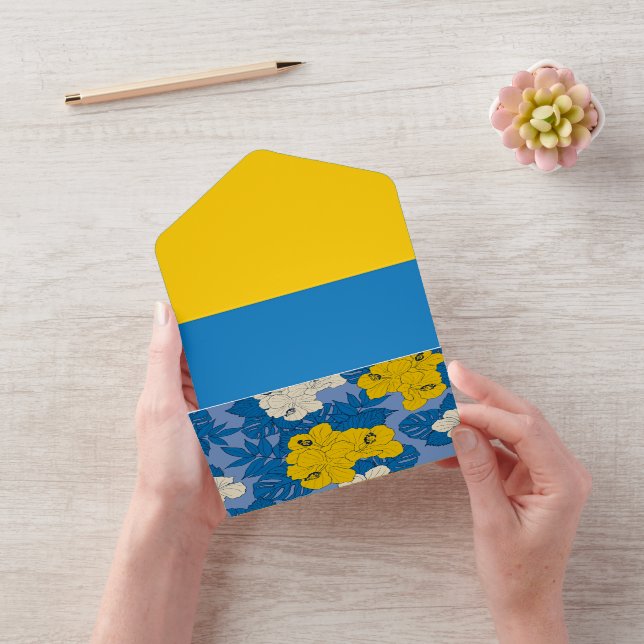 Hibiskus Blume und Blätter All In One Einladung (Video)