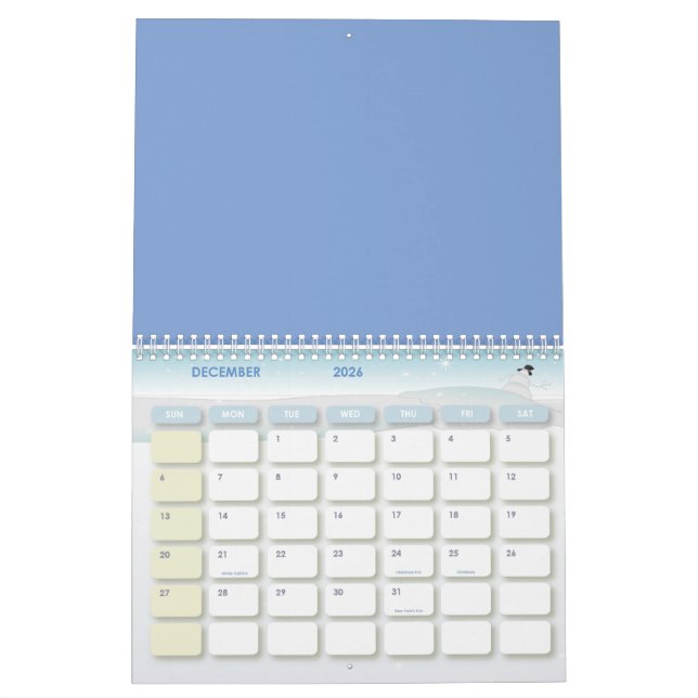 Hibiskus Blume und Blätter Kalender (Dez 2026)