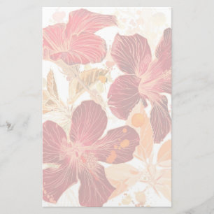 Hibiskus-Blume - Watercolorfarbe 2 Briefpapier