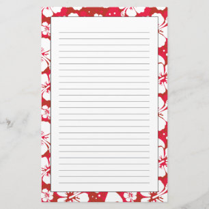 Hibiskus-Blumen-Muster Briefpapier