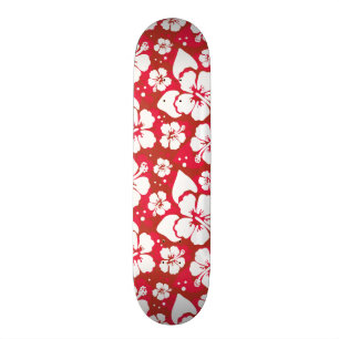 Hibiskus-Blumen-Muster Skateboard