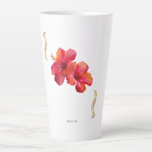 Hibiskus-Blumendesign – Tropisch Milchtasse