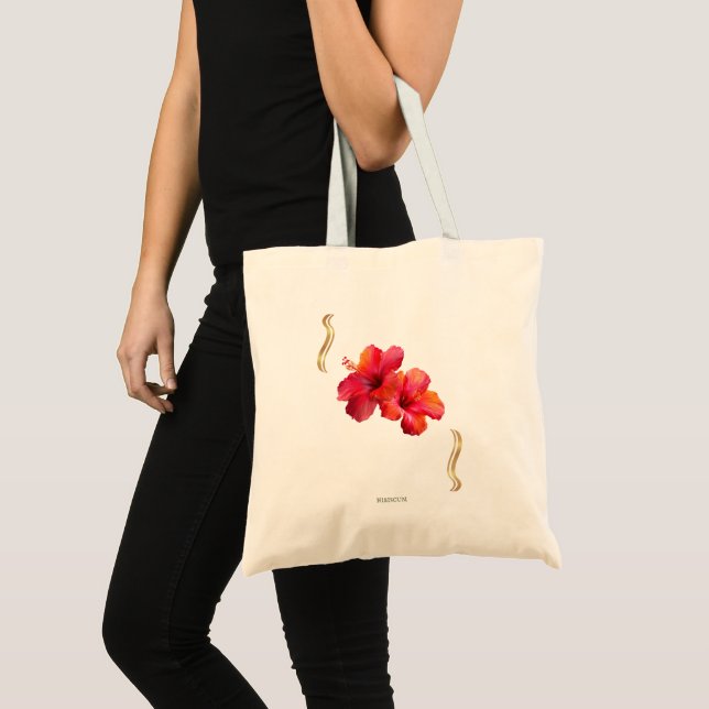Hibiskus-Blumendesign – Tropisch Tragetasche (Vorderseite (Produkt))