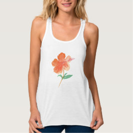 Hibiskus Botanischer Blumenorgel Tank Top