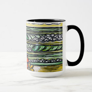 Hibiskus-Brandungs-Tasse Tasse
