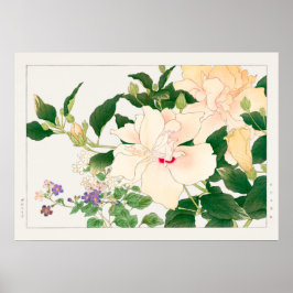 Hibiskus & Bush Violet, Konan, Vintage Naturkunst Poster