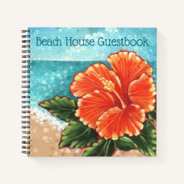 "Hibiskus by Beach" Custom Notebook/Gästebuch Notizbuch