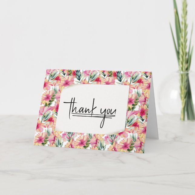 Hibiskus Danke Karte (Vorderseite)