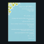 Hibiskus Delight Wedding Menu Card - Sky Blue Blue Menükarte<br><div class="desc">Mit dieser charmanten und modernen Hochzeitskollektion von Hibiskus Delight,  die Ihre Gäste von den Füßen fegt,  verleihen Sie Ihrem Hochzeitsreisenden ein tropisches Ambiente. Entsprechende Kollektion und weitere Farboptionen sind auf berryberrysüß.com verfügbar</div>