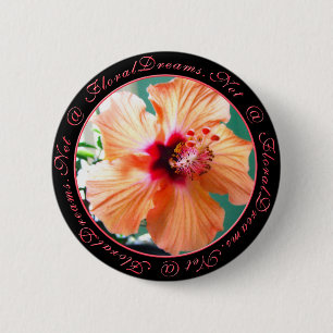 Hibiskus-Empfindungs-Knopf Button