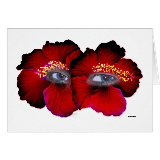Hibiskus Eyes - Red & Black (Vorderseite (Horizontal))
