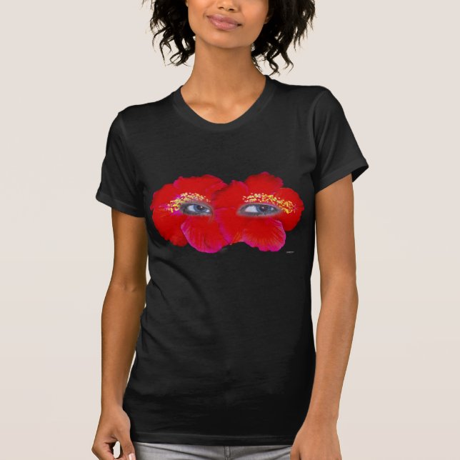 Hibiskus Face - Red T-Shirt (Vorderseite)