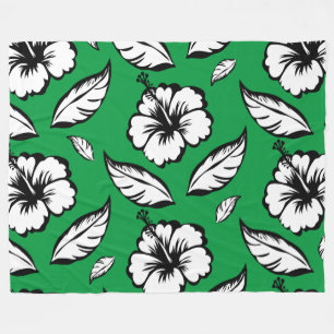 Hibiskus Floral Fleecedecke