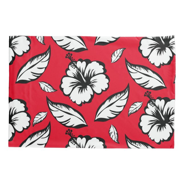 Hibiskus Floral Kissenbezug (Rückseite)