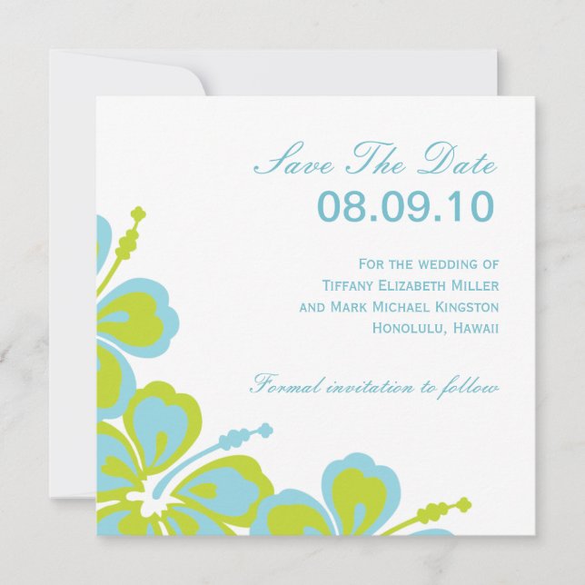 Hibiskus Freude, Save the Date, 08.09.10, für ... Save The Date (Vorderseite)