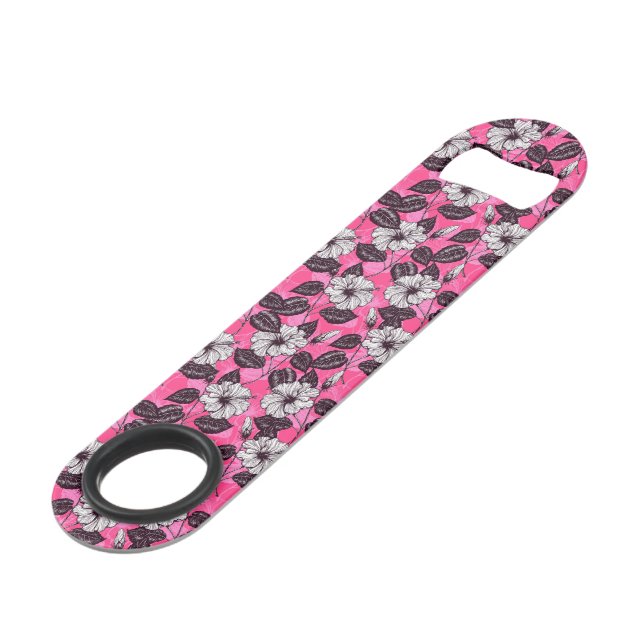 Hibiskus Garten 2 Speed Flaschenöffner (Vorderseite Schrägansicht)