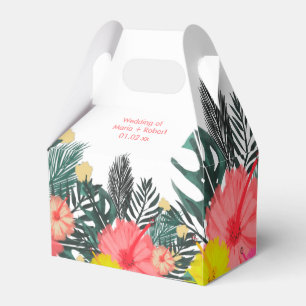 Hibiskus Hawaii Tropisch Handgezeichnet Hochzeit Geschenkschachtel