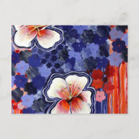 Hibiskus Hawaiian Abstrakt Floral