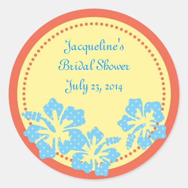 Hibiskus Hawaiian Sticker (Vorderseite)