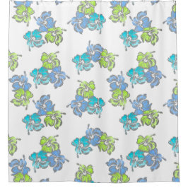 Hibiskus Hawaiian Tropical Duschvorhang