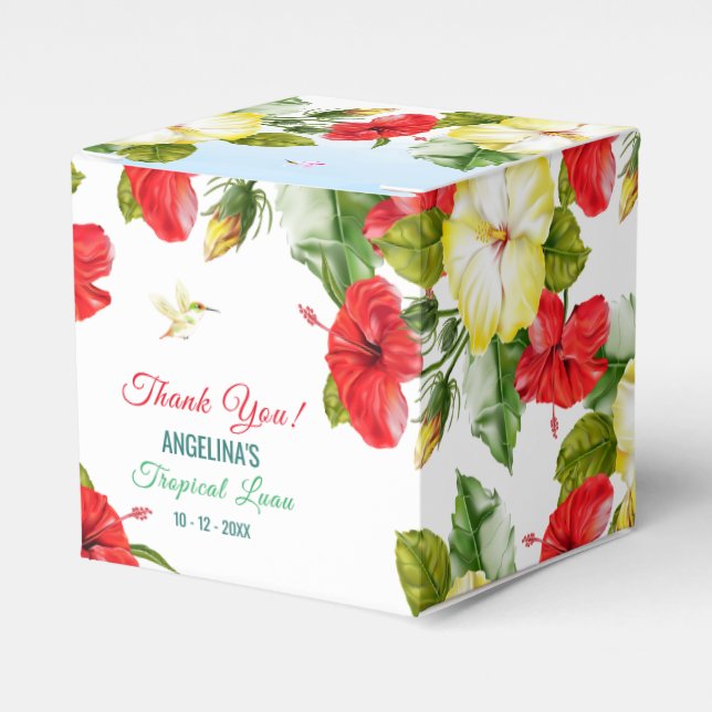 Hibiskus Hawiian Tropical | Event-Begünstigungsbox Geschenkschachtel (Vorderseite)