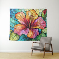 Hibiskus im Stile von Hartglas
