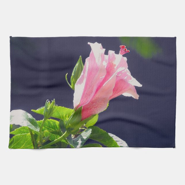 Hibiskus in heller Sonneneinstrahlung Handtuch (Horizontal)