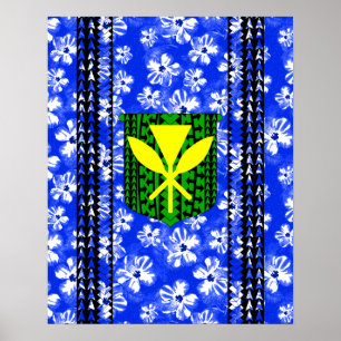 Hibiskus Kanaka Maoli Tribal Poster