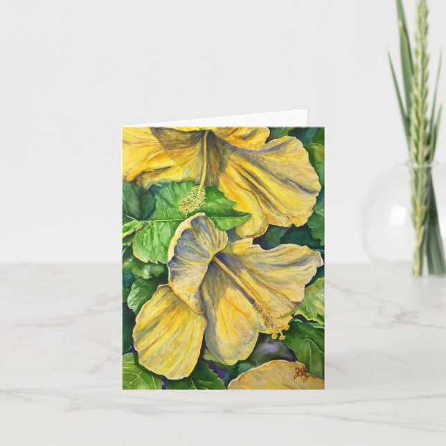 Hibiskus Karte (Vorderseite)