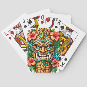 Hibiskus-Krone-Tiki-Wächter-Spielkarten Spielkarten