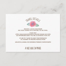 Hibiskus Maui Wedding Begleitkarte