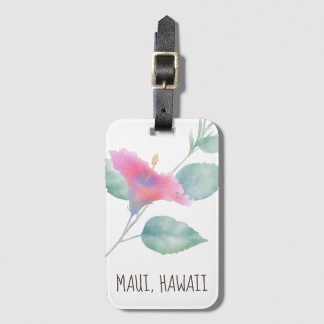 Hibiskus Maui Wedding Gepäckanhänger (Vorderseite Vertikal)