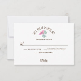 Hibiskus Maui Wedding RSVP Karte