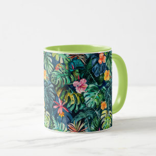 Hibiskus Monstera Dschungel Tasse