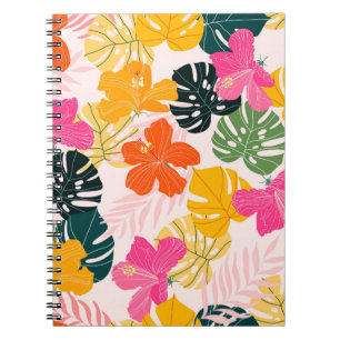 Hibiskus & Monstera: Tropische Lebendigkeit Notizblock