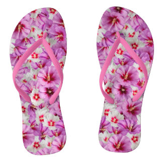 Hibiskus - Muster der chinesischen Rose Blume Flip Flops