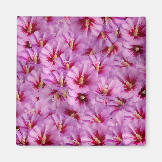Hibiskus - Muster der chinesischen Rose Blume Magnet (Vorne)