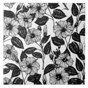 Hibiskus-Muster Fliese