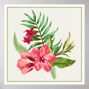 Hibiskus Native Hawaiian Blume Poster