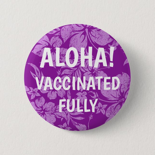 Hibiskus Pareau erschüttert Hawaii geimpft Button (Vorderseite)