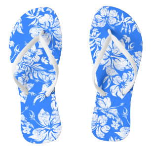 Hibiskus Pareau erschüttert Vintagen Hawaii Flip Flops