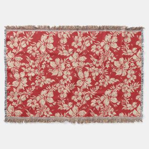 Hibiskus Pareau Hawaiian Floral Throw Blanket Decke